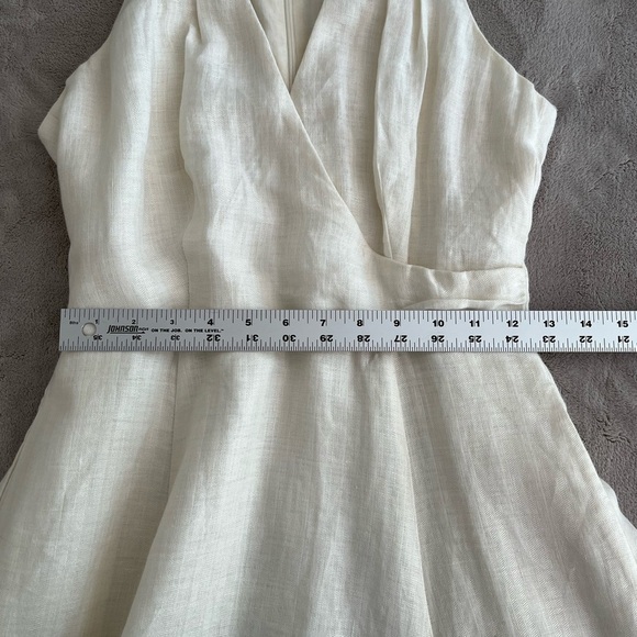 Lauren Ralph Lauren 100% Linen Sleeveless Crossover V Neck Swing MIDI Dress 2 - Picture 12 of 14